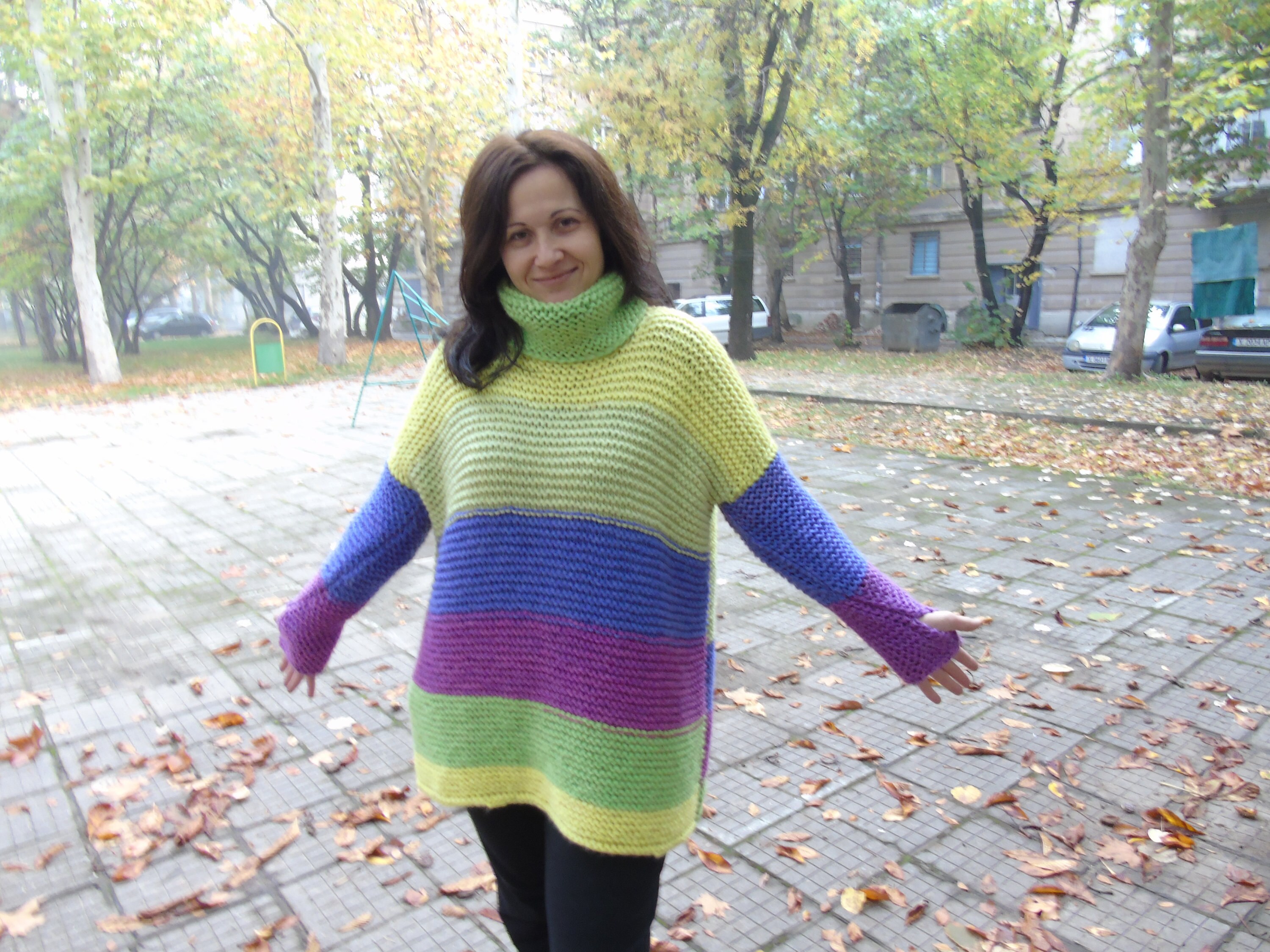 Hand-knit Sweater Chunky Knit Sweater. Oversized Loose Knit - Etsy