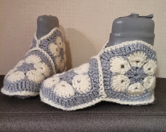 Knitted Slippers, Crochet slippers, Home Gift, Slipper Socks for Women, Knitted Socks, warm room slippers
