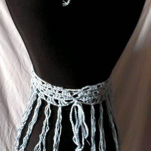 Hand knitted crochet halter top Corset festival Bikini top Beach bra top image 4