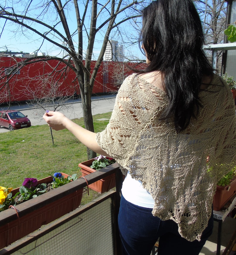 Summer poncho for women summer layers hand knit cotton summer poncho bohemian clothing knit women poncho