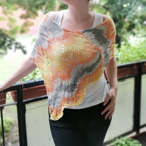 Summer poncho for women, bohemian clothing, cotton poncho, knit women poncho, vegan clothing, summer layers