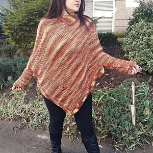 Knit womens poncho, handmade poncho, mohair poncho, womens poncho
