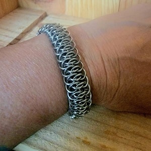 Viper Scale Chainmaille Stainless Steel Bracelet