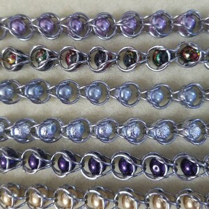 Handmade Captured Bead Stainless Steel Chainmaille Bracelet - Etsy