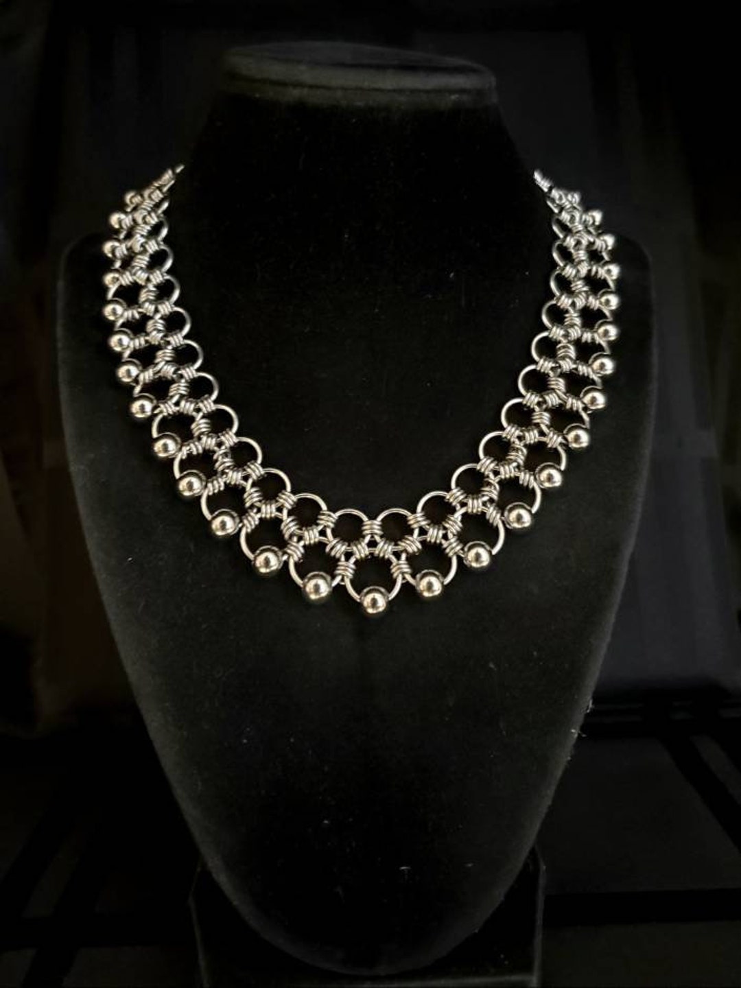 Chainmaille Stainless Steel Necklace - Etsy