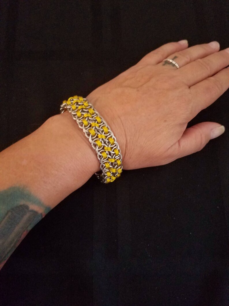 Handmade Stainless Steel and Anodized Aluminum Bracelet Etsy