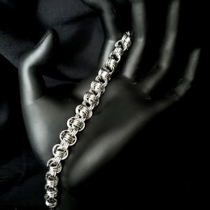 Stainless Steel Barrel Roll Chainmaille Bracelet