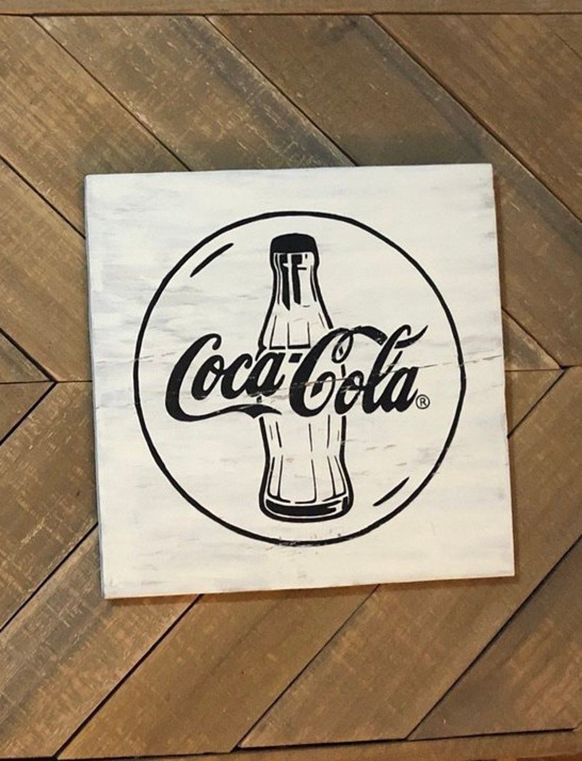 CocaCola Wood Sign Etsy