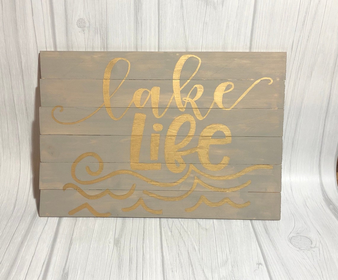 Lake Life Wood Wall Decor Etsy