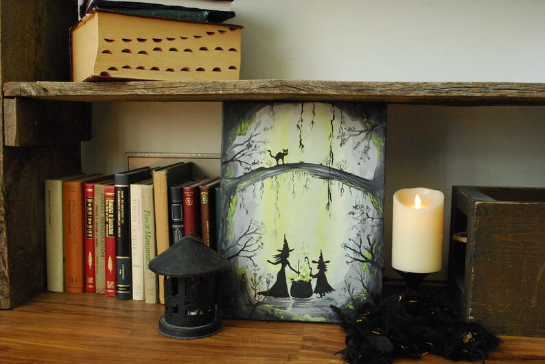 Witch Cauldron Haunted Halloween Wall Art Printable Art | Etsy