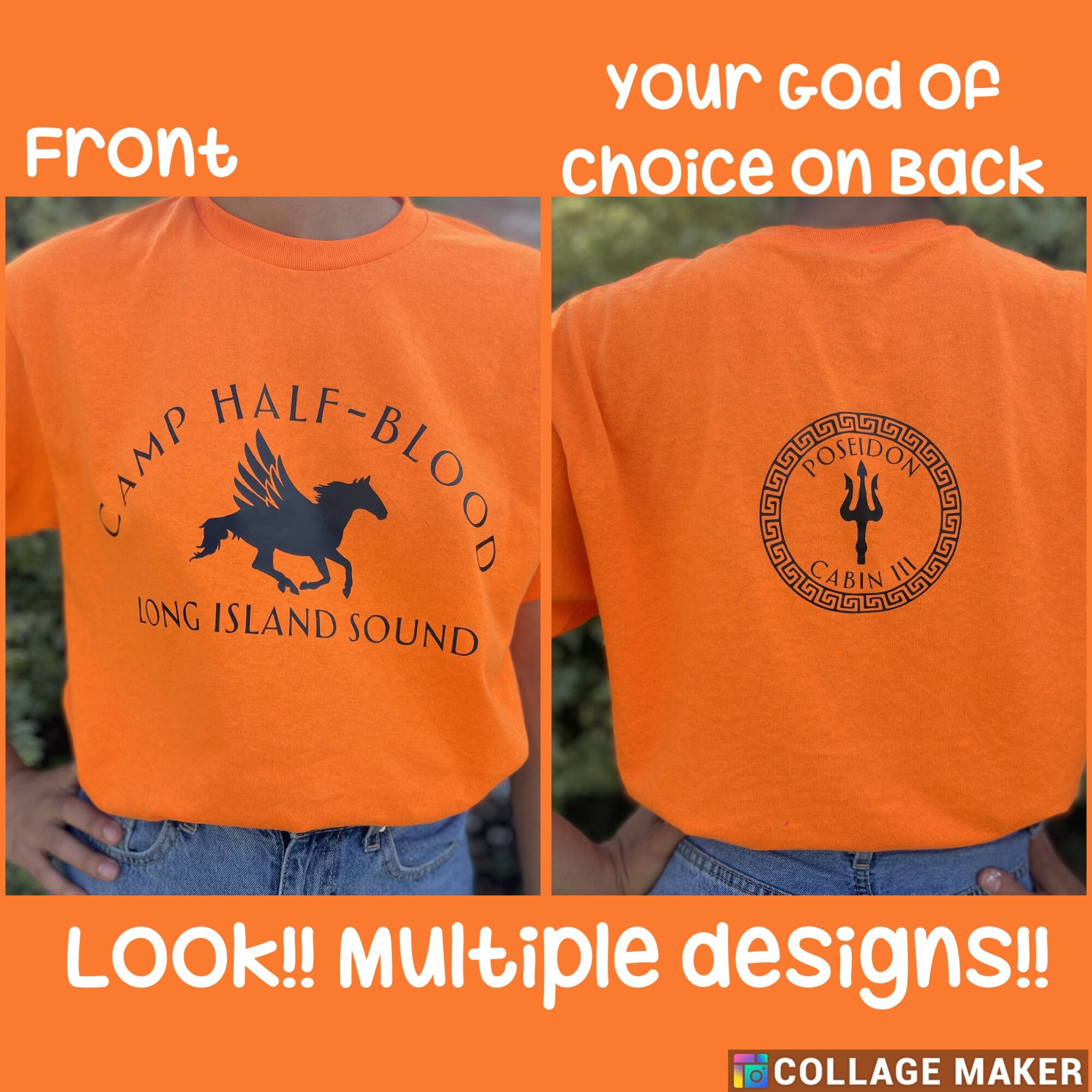 UNISEX Camp Half Blood Cabin Shirts Inspired by Percy Jackson 