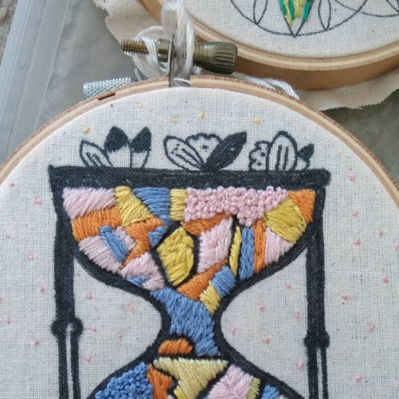 Pre Printed Embroidery Fabric Pre-printed Pattern // Flower