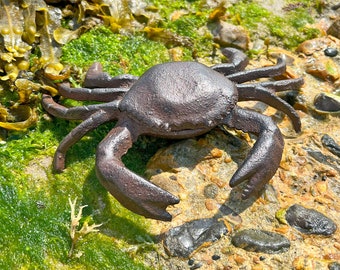 Crab Garden Ornament Cast Iron Seaside Animal Outdoor Decoration