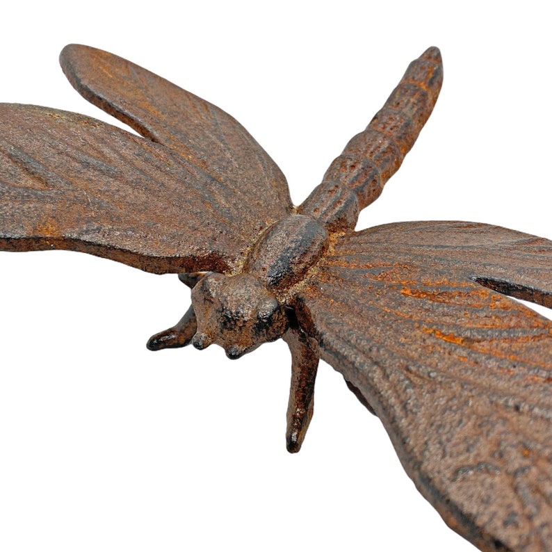 Cast Iron Dragonfly Garden Ornament Decor Etsy UK