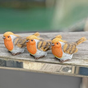 3 Pot Topping Robin Bird Garden Ornaments image 7
