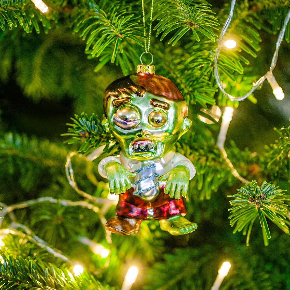 Zombie Christmas Bauble Glass Hanging Christmas Tree  Etsy