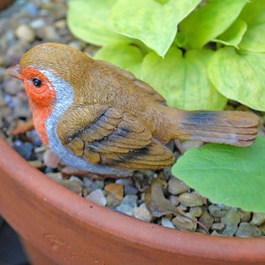 3 Pot Topping Robin Bird Garden Ornaments image 3