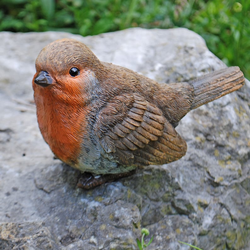 Robin Garden Bird Ornament Outdoor Statue Etsy