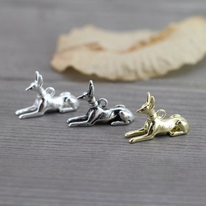 4pcs Ancient Silver/Gold Plated/Silver Plated Anubis Egyptian charms 20x12x6.5mm