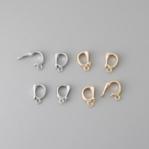 8pcs Gold Plated/Rhodium Plated Pendant Clasp,Bail pendant,Bail Connector,Push Lock Pendant Bail 10x7x3mm