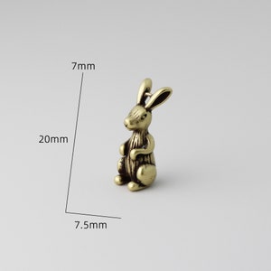 6 pièces argent ancien/bronze antique lapin breloques laiton lapin pendentifs fabrication de bijoux 20x7.5x7mm Antique Bronze