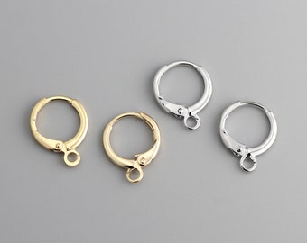 20Pcs Gold/Rhodium Plated Leverback Earring Hooks: 11x15mm