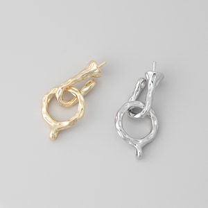6 Sets Gold Plated/Rhodium Plated,Brass Round Coral branch Clasp,Hook Clasp