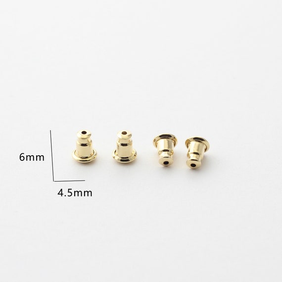 2pcs-gold Tone 3 Length Tassel Earring Back,earring Stoppers, Ear Nuts 