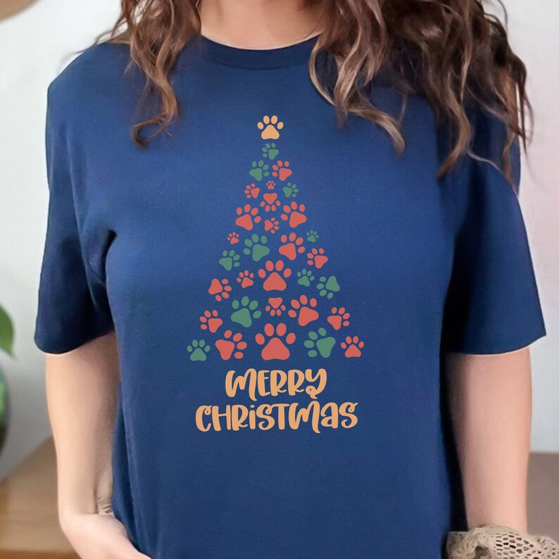 Dog Paw Print Christmas Tree Svg Png Dog Christmas Tree Svg Etsy