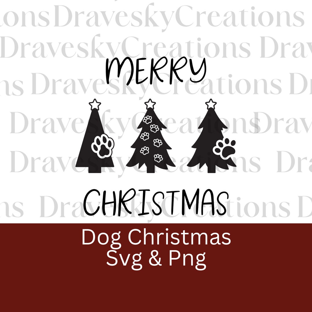 Merry Christmas Dog Tree Svg Png Christmas Dog Svg Png Dog Christmas
