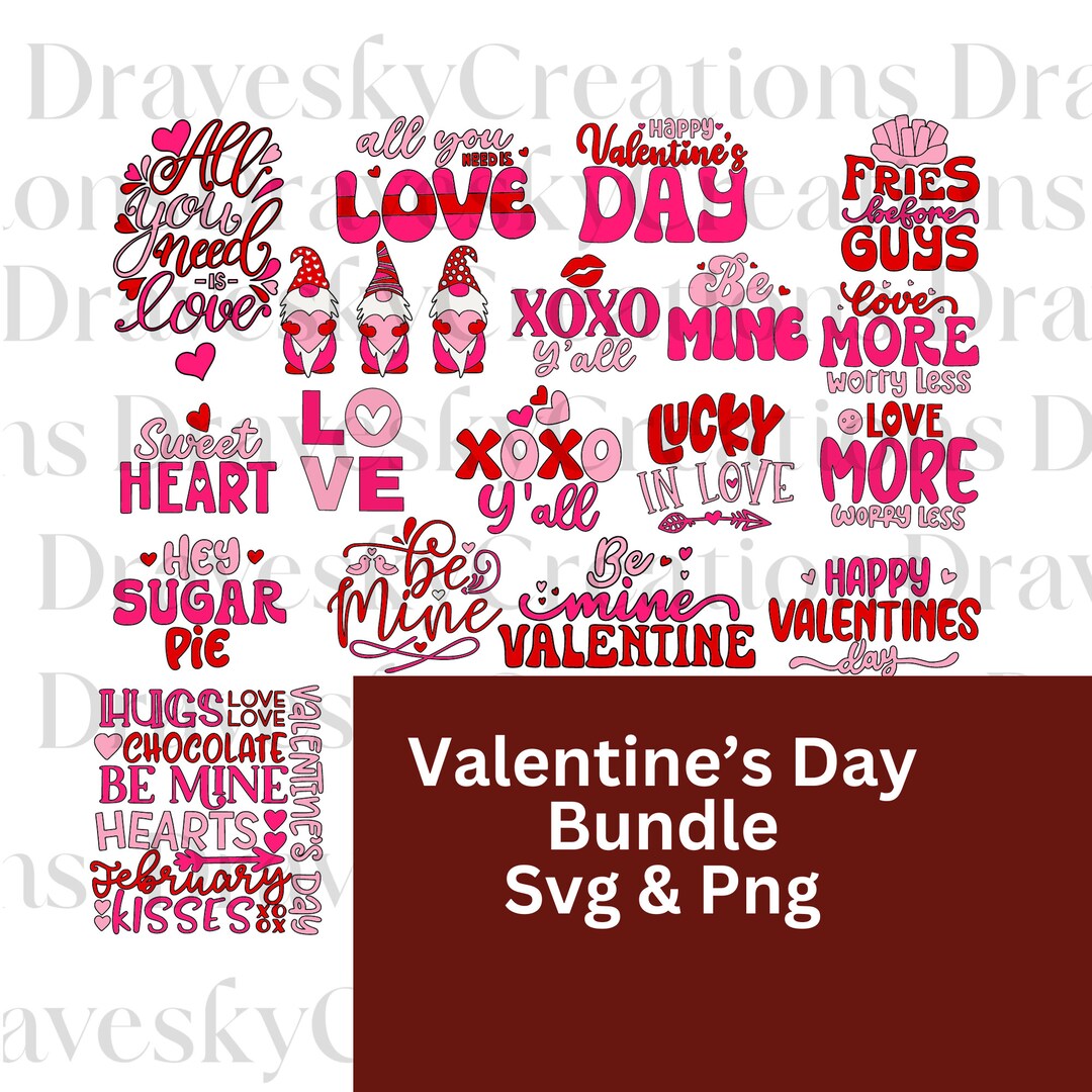 Valentines Day Bundle Svg Png Retro Valentines Day Bundle Svg Png ...