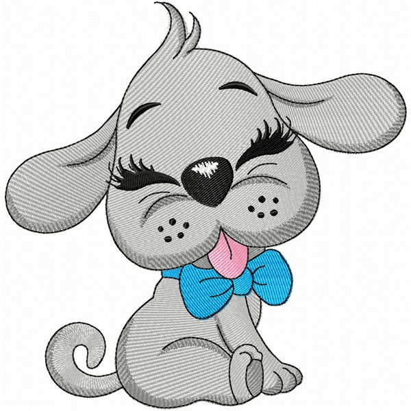 Cute Baby Dog Animal Embroidery Design Machine Embroidery Designs, Children Embroidery