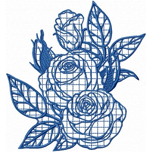 FSL ローズ刺繍ミシン刺繍フラワーレース花刺繍