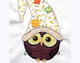 Owl Applique Machine Embroidery Design, Bird Embroidery, Cute embroidery for Children