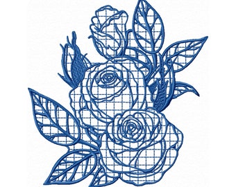 FSL Flowers Machine Embroidery Designs Rose Embroidery Design, Floral Embroidery