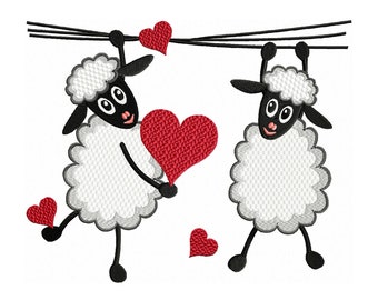 Sheep Embroidery Pattern Animal Embroidery Machine Embroidery Design, Cute Embroidery