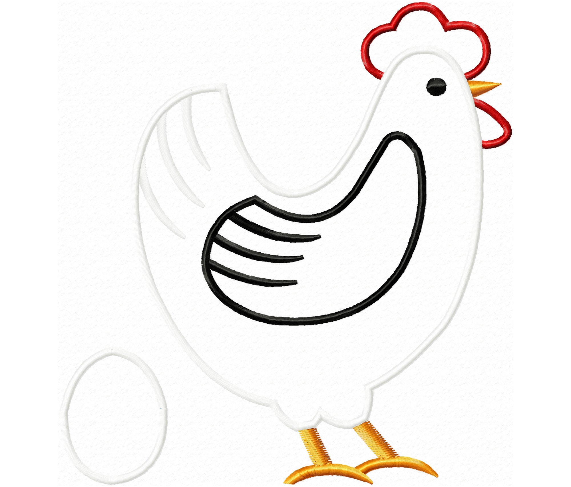 Hen Embroidery Design Chicken Applique Pattern Apron and Etsy