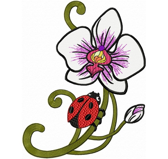Diseño De Bordado De Flores Patrón De Bordado De Orquídeas - Etsy España Diseño De Bordado De Flores Patrón De Bordado De Orquídeas - Etsy España