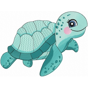 Cute Baby Turtle Animal Embroidery Design Machine Embroidery Designs, Baby Embroidery