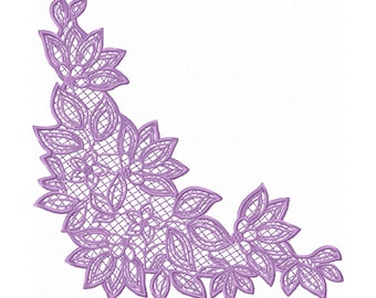 Machine Embroidery Designs FSL Flower, Floral Embroidery, 3 Freestanding Lace Flower Embroidery Designs