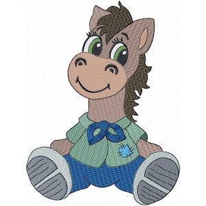Cute Baby Horse Animal Embroidery Machine Embroidery Designs, Embroidery for Children