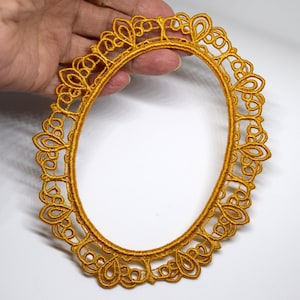 FSL Frame Trim Embroidery Design FreeStanding Lace Machine Embroidery of Oval Trim Lace  to Decorate Your Projects