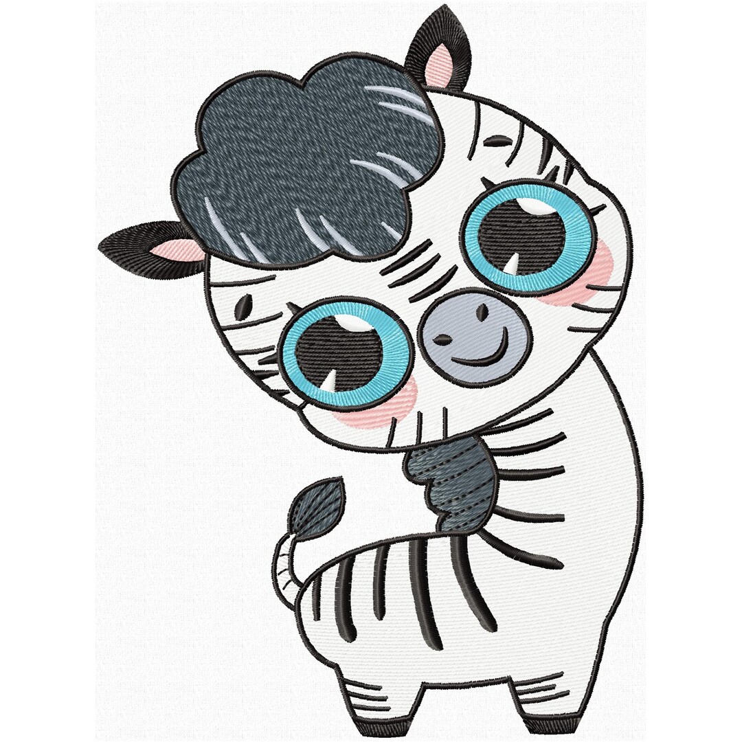Cute Little Zebra Embroidery Design Animal Embroidery Machine ...