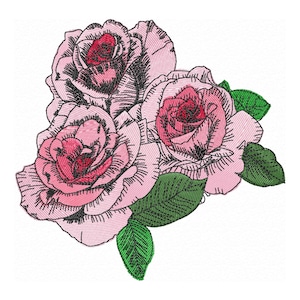 Bouquet of ROSES Flower embroidery design Machine embroidery designs, Garden flower, Floral embroidery