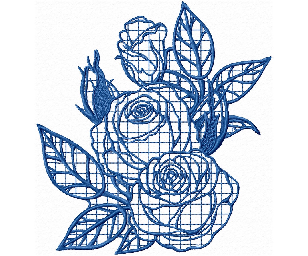 FSL Flower Lace Rose Machine Embroidery Design, Floral Embroidery ...