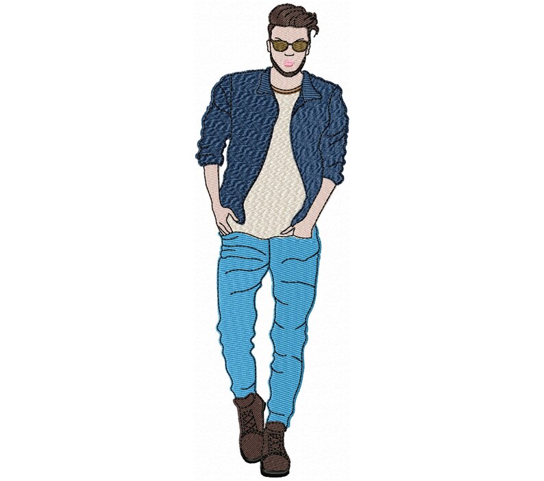 Mens embroidery design mens embroidery machine man  etsy