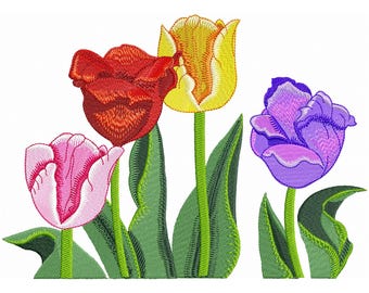 Bordo Decorativo A Tema Primaverile Con Tulipani Colorati – Rotolo Di Carta Per Bacheche, Aula E Feste (20 Metri X 7 Cm) - 3