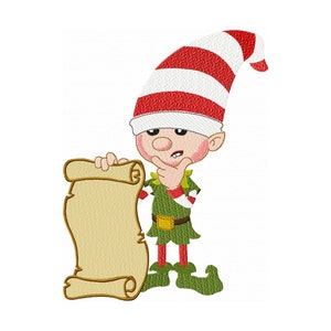 Machine Embroidery Santa&#39;s Elf Christmas Embroidery Design, Christmas Gnome, Christmas Decoration