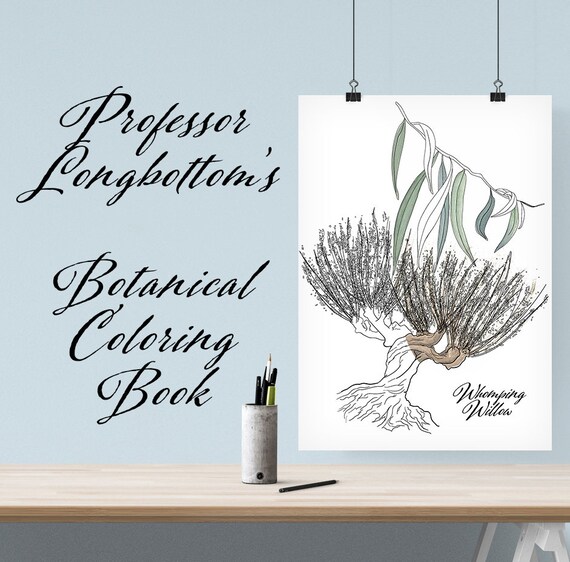 Download Harry Potter Botanical Coloring Book Instant Download Etsy