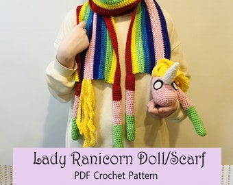 Lady Rainicorn Amigurumi Pattern PDF - Crochet Unicorn Pattern